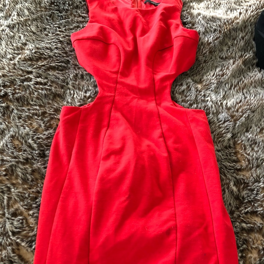 Red cutout dress